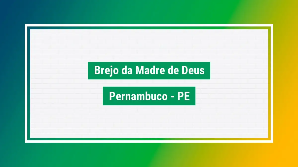 Brejo Da Madre De Deus Cep Cidade BA Bairros Cidade