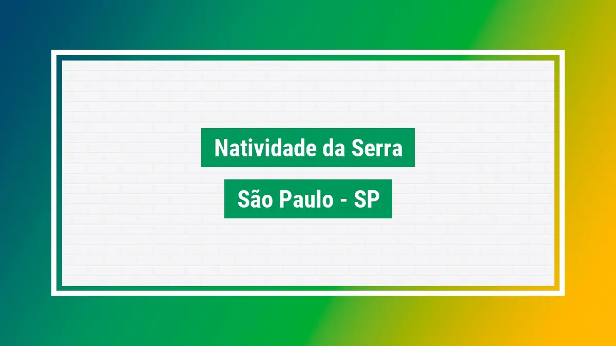 Natividade Da Serra Cep Natividade Da Serra SP Bairros