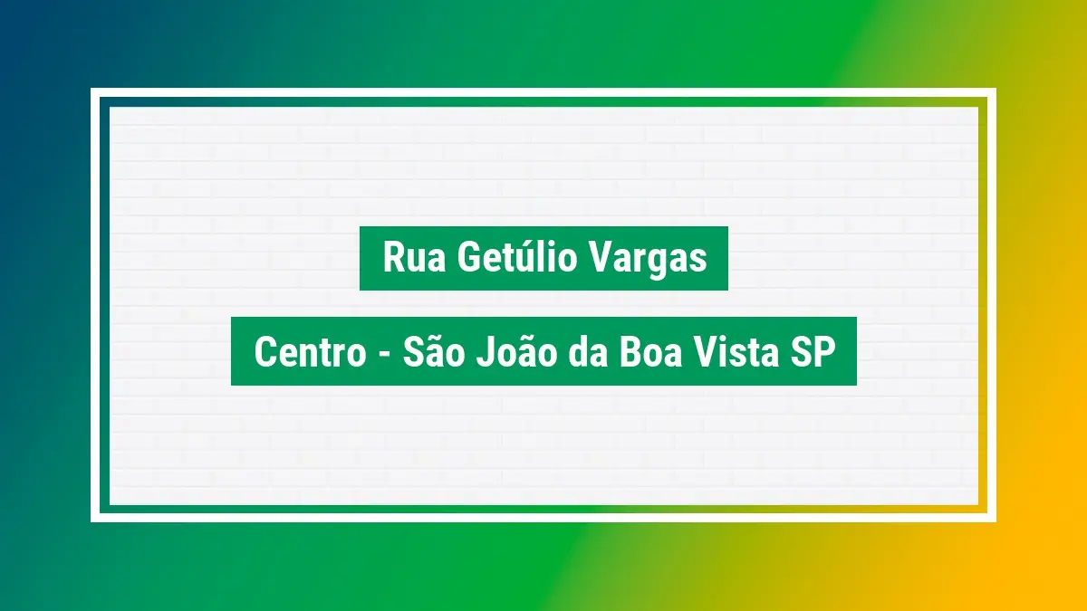 Rua getúlio vargas cep rua getúlio vargas 13870100 SP