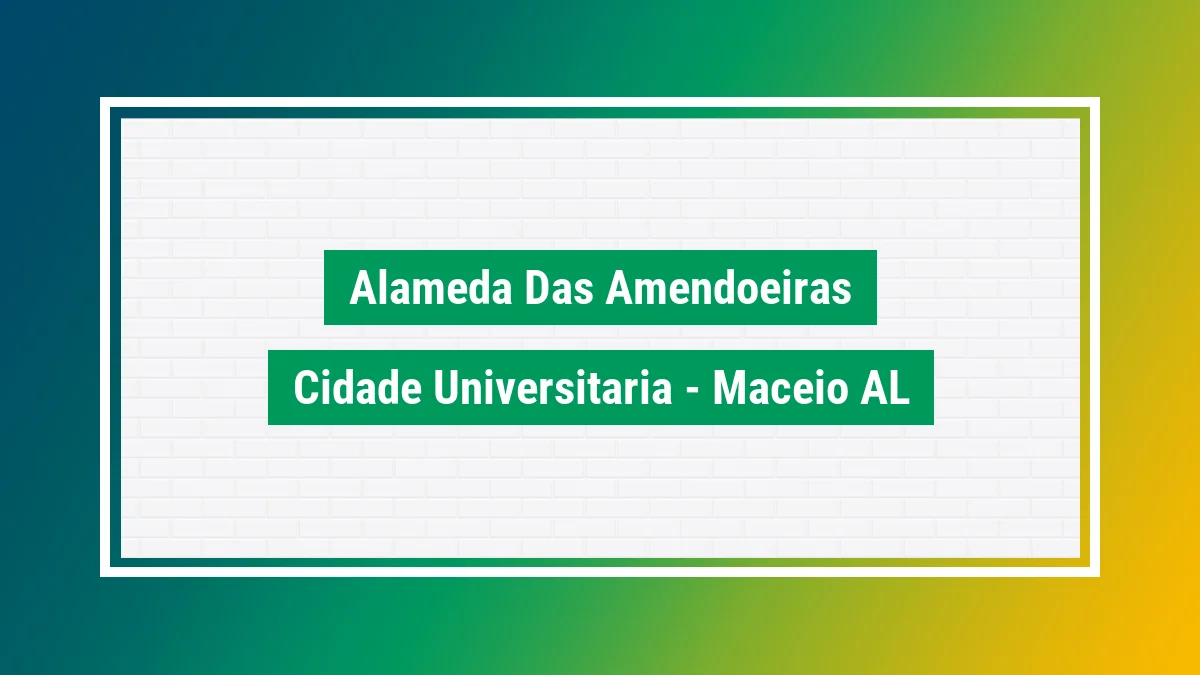 Imagem ilustrativa do endereço Alameda das Amendoeiras no bairro Cidade Universitária em Maceió AL