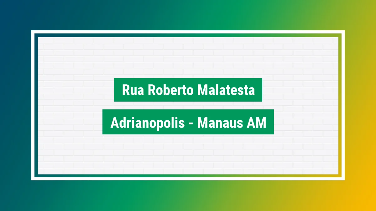 Imagem ilustrativa do endereço Rua Roberto Malatesta no bairro Adrianópolis em Manaus AM