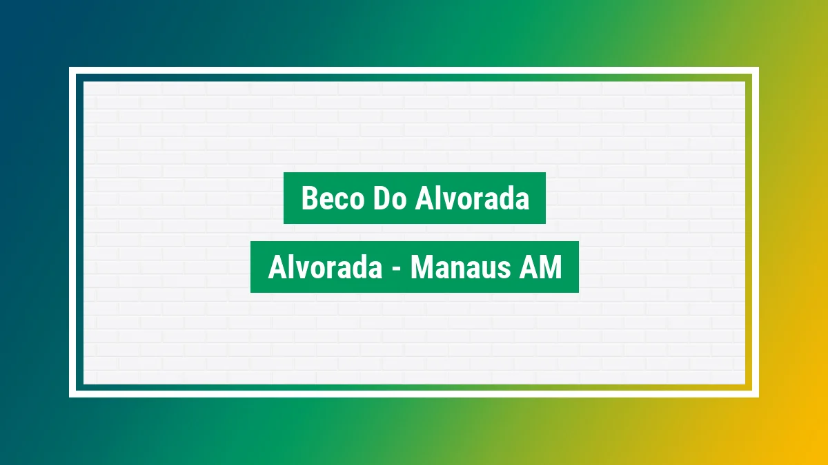 Imagem ilustrativa do endereço Beco do Alvorada no bairro Alvorada em Manaus AM