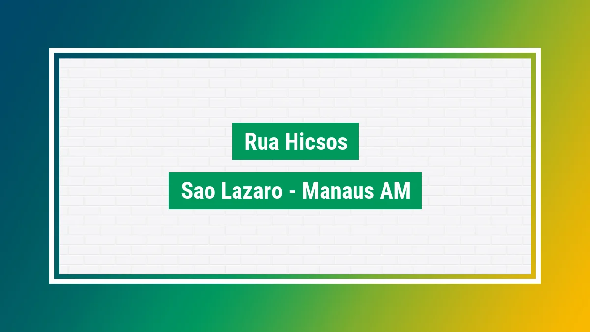 Imagem ilustrativa do endereço Rua Hicsos no bairro São Lázaro em Manaus AM