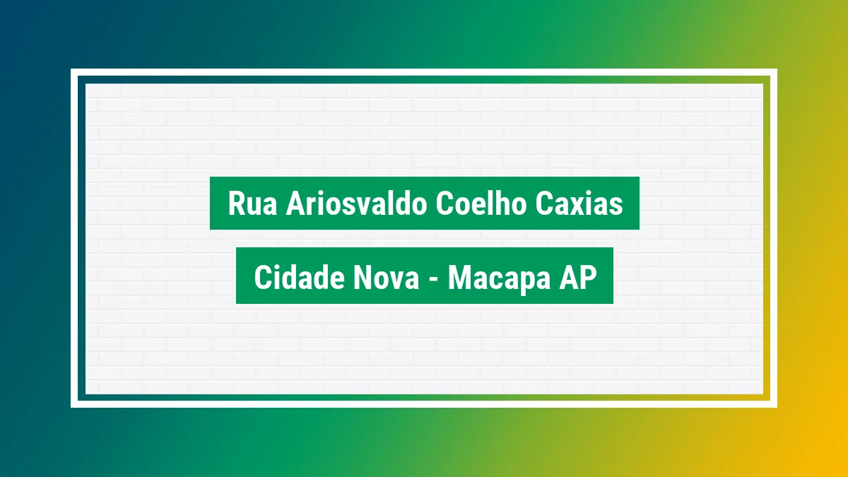 Imagem ilustrativa do endereço Rua Ariosvaldo Coelho Caxias no bairro Cidade Nova em Macapá AP
