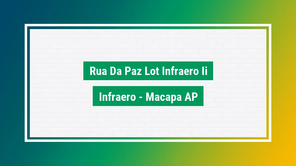 Imagem ilustrativa do endereço Rua da Paz (Lot. Infraero II) no bairro Infraero em Macapá AP