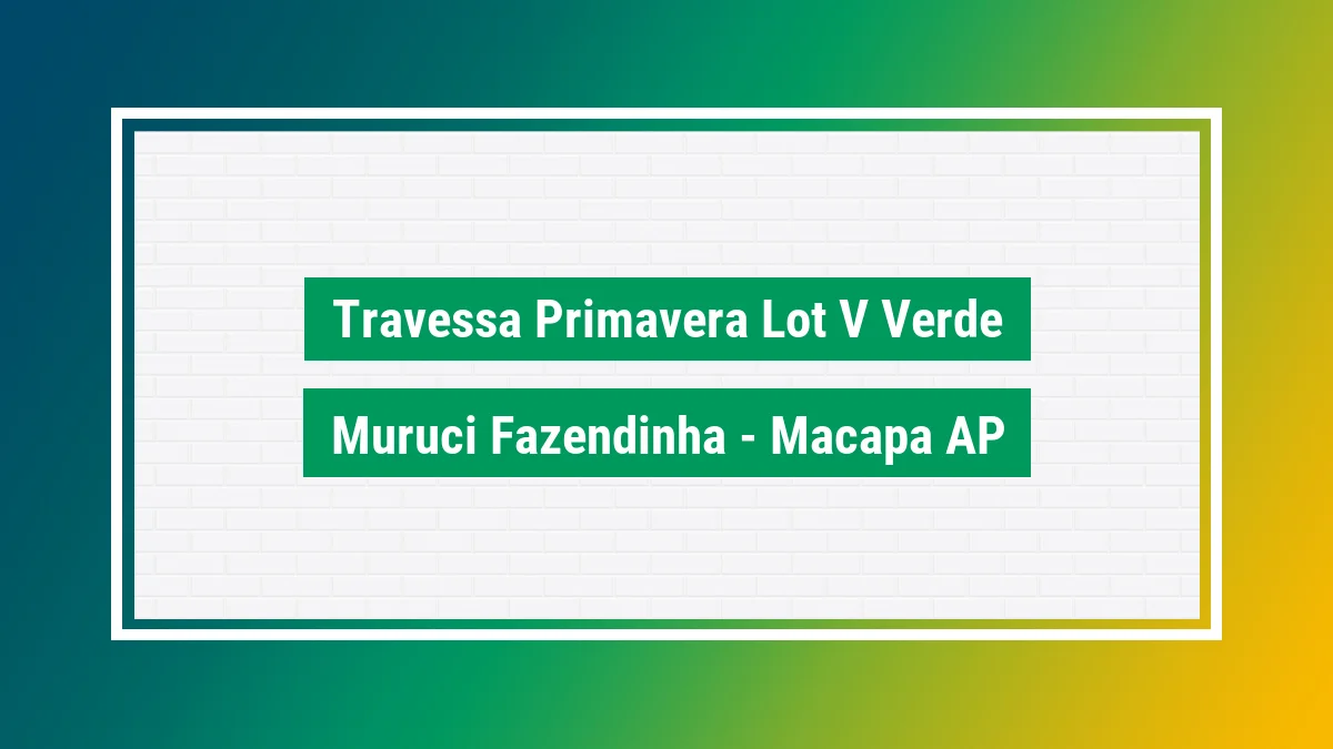 Imagem ilustrativa do endereço Travessa Primavera (lot. V.Verde) no bairro Muruci (Fazendinha) em Macapá AP