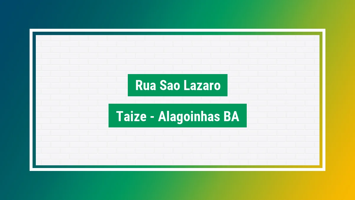 Imagem ilustrativa do endereço Rua São Lázaro no bairro Taizé em Alagoinhas BA