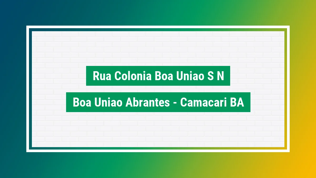 Imagem ilustrativa do endereço Rua Colônia Boa União, s/n no bairro Boa União (Abrantes) em Camaçari BA