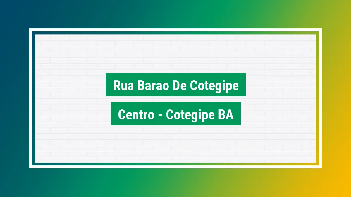 Imagem ilustrativa do endereço Rua Barão de Cotegipe no bairro Centro em Cotegipe BA