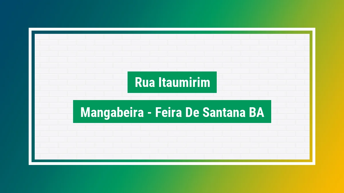 Imagem ilustrativa do endereço Rua Itaumirim no bairro Mangabeira em Feira de Santana BA