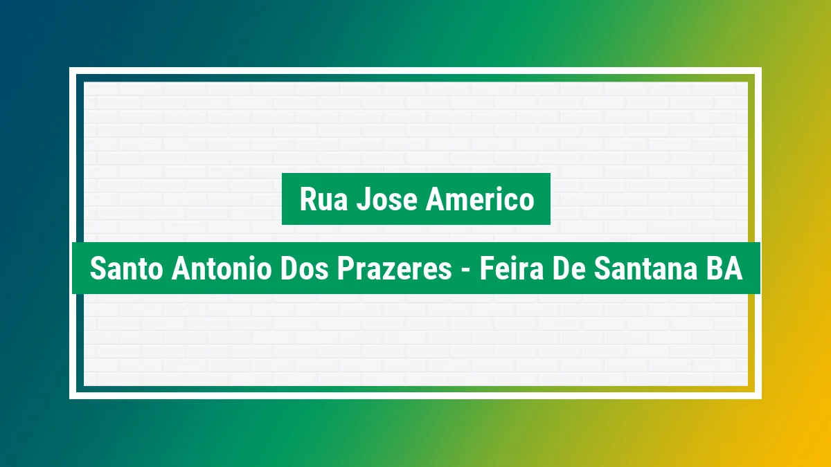 Imagem ilustrativa do endereço Rua José Américo no bairro Santo Antônio dos Prazeres em Feira de Santana BA