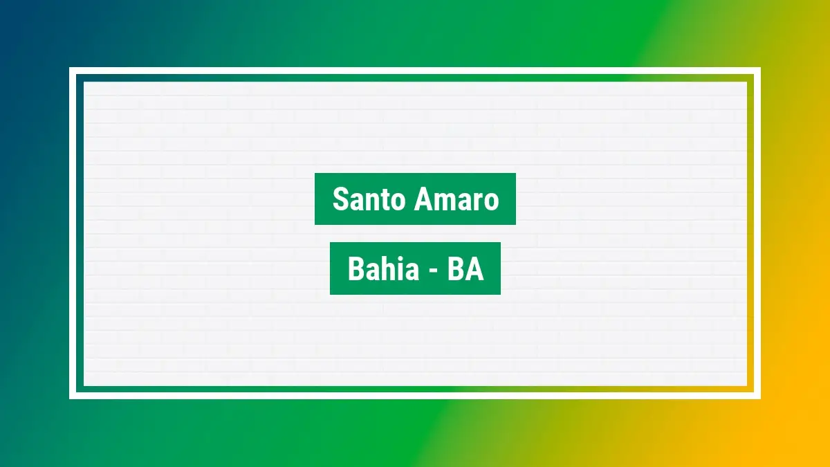 Santo amaro cep veja santo amaro em BA bairros cidade