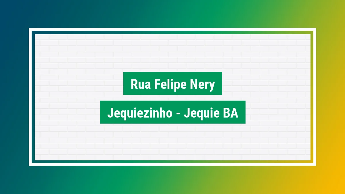 Imagem ilustrativa do endereço Rua Felipe Nery no bairro Jequiezinho em Jequié BA