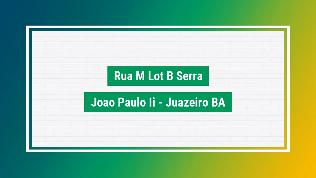 Imagem ilustrativa do endereço Rua M (Lot B Serra) no bairro João Paulo II em Juazeiro BA