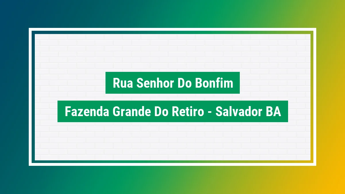 Imagem ilustrativa do endereço Rua Senhor do Bonfim no bairro Fazenda Grande do Retiro em Salvador BA