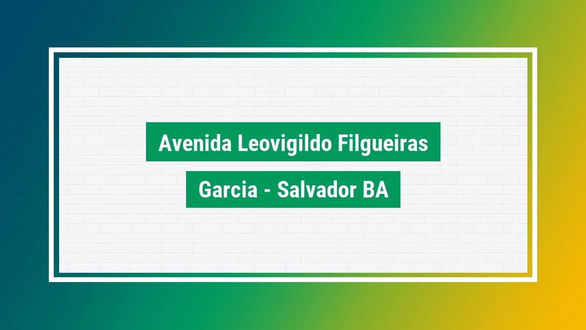 Imagem ilustrativa do endereço Avenida Leovigildo Filgueiras no bairro Garcia em Salvador BA