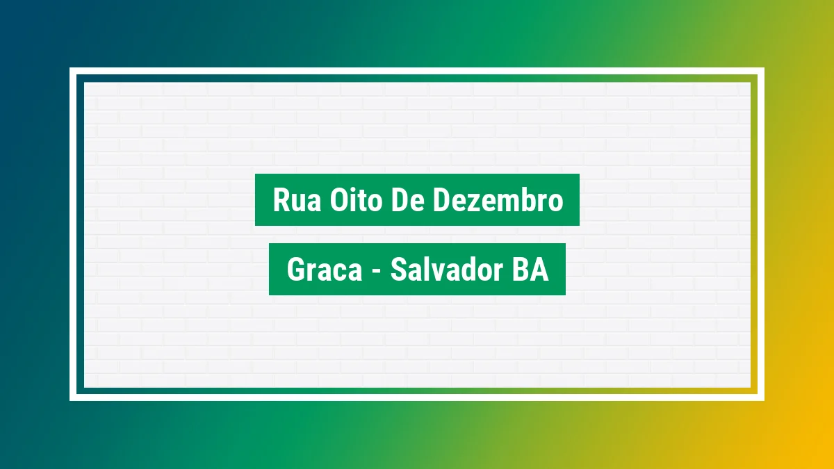 Imagem ilustrativa do endereço Rua Oito de Dezembro no bairro Graça em Salvador BA