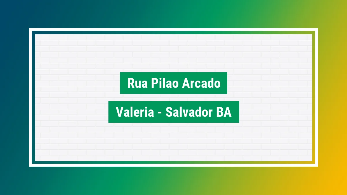 Imagem ilustrativa do endereço Rua Pilão Arcado no bairro Valéria em Salvador BA