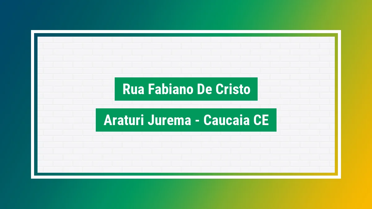 Imagem ilustrativa do endereço Rua Fabiano de Cristo no bairro Araturi (Jurema) em Caucaia CE