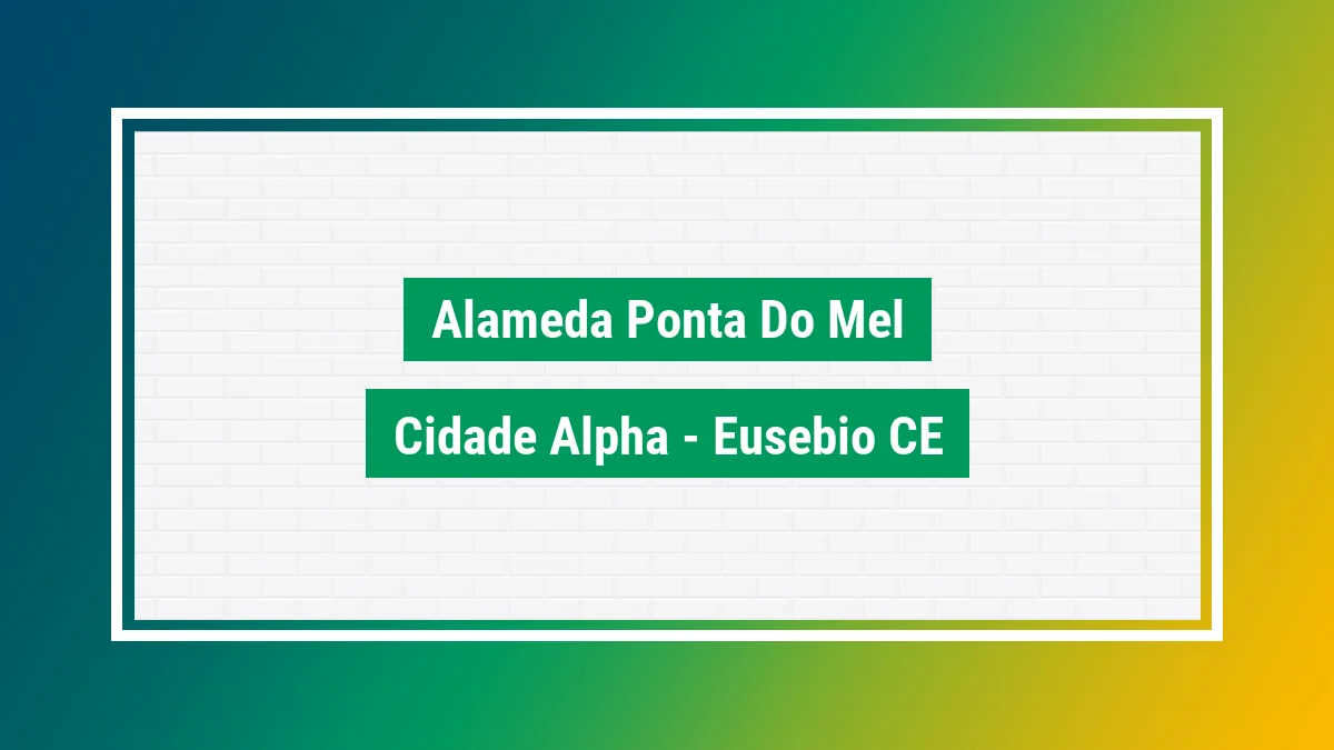Imagem ilustrativa do endereço Alameda Ponta do Mel no bairro Cidade Alpha em Eusébio CE