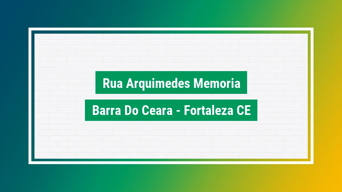 Imagem ilustrativa do endereço Rua Arquimedes Memória no bairro Barra do Ceará em Fortaleza CE