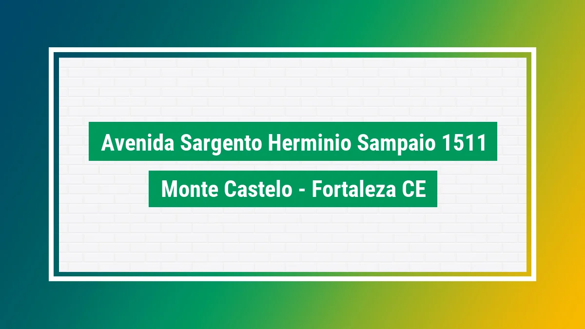 Imagem ilustrativa do endereço Avenida Sargento Hermínio Sampaio, 1511 no bairro Monte Castelo em Fortaleza CE