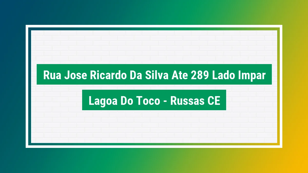 Imagem ilustrativa do endereço Rua José Ricardo da Silva - até 289 - lado ímpar no bairro Lagoa do Tôco em Russas CE