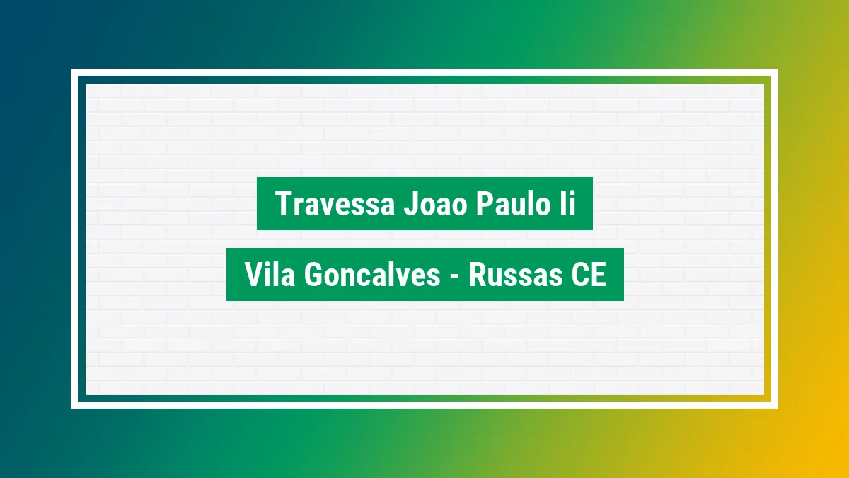 Imagem ilustrativa do endereço Travessa João Paulo II no bairro Vila Gonçalves em Russas CE
