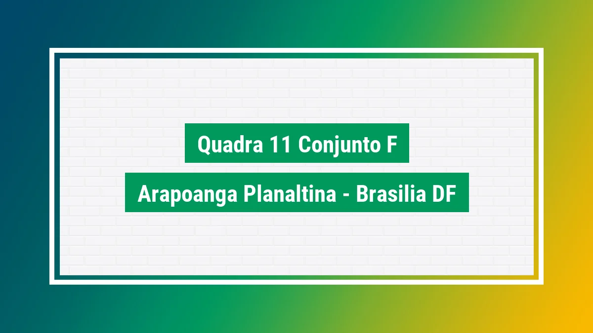 Imagem ilustrativa do endereço Quadra 11 Conjunto F no bairro Arapoanga (Planaltina) em Brasília DF