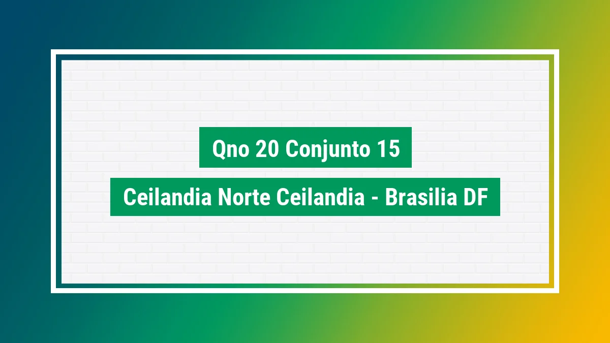 Imagem ilustrativa do endereço QNO 20 Conjunto 15 no bairro Ceilândia Norte (Ceilândia) em Brasília DF