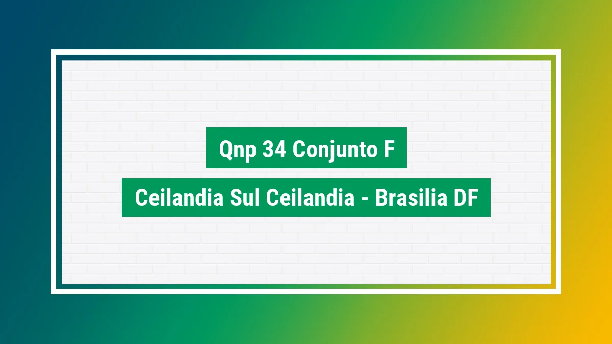Imagem ilustrativa do endereço QNP 34 Conjunto F no bairro Ceilândia Sul (Ceilândia) em Brasília DF