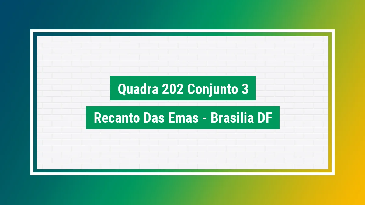 Imagem ilustrativa do endereço Quadra 202 Conjunto 3 no bairro Recanto das Emas em Brasília DF