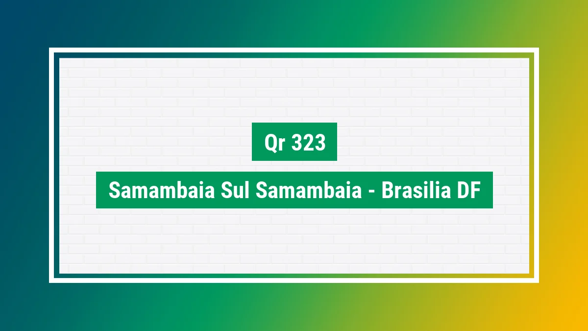 Imagem ilustrativa do endereço QR 323 no bairro Samambaia Sul (Samambaia) em Brasília DF