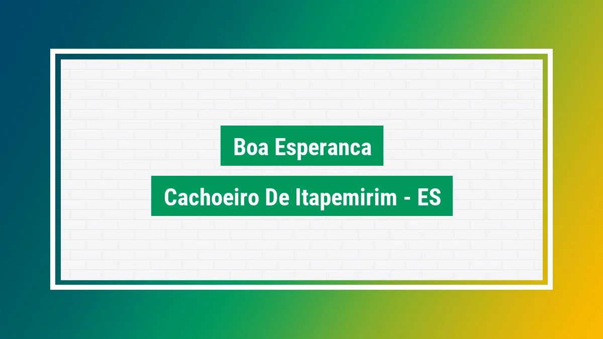 Imagem ilustrativa do bairro Boa Esperança em Cachoeiro de Itapemirim ES