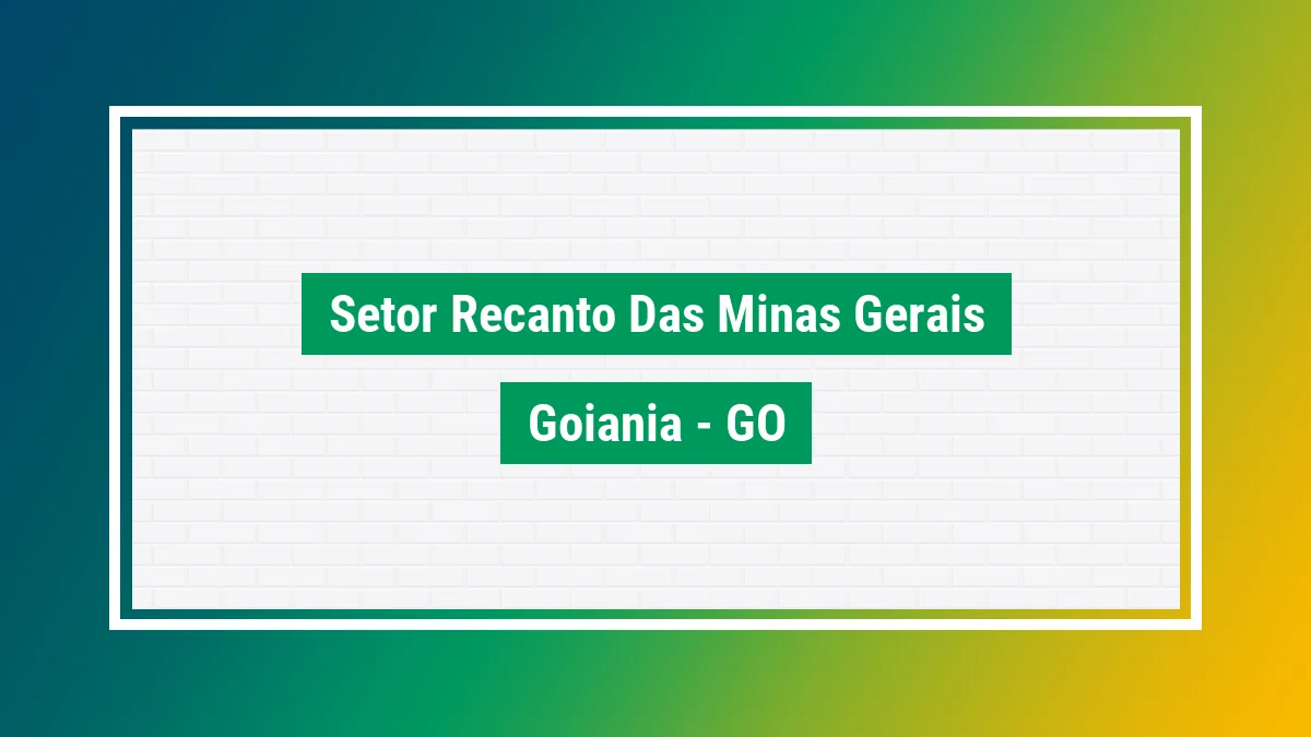 Imagem ilustrativa do bairro Setor Recanto das Minas Gerais em Goiânia GO