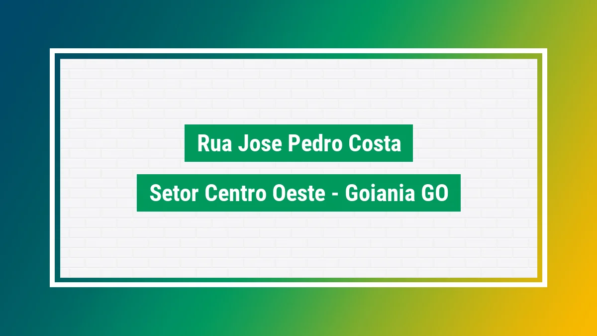 Imagem ilustrativa do endereço Rua José Pedro Costa no bairro Setor Centro Oeste em Goiânia GO