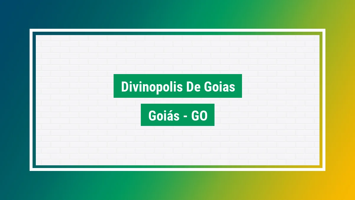 Imagem ilustrativa da cidade Divinópolis de Goiás GO