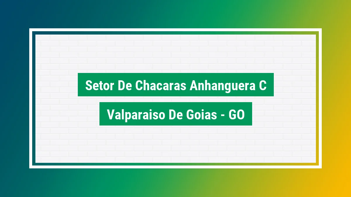 Imagem ilustrativa do bairro Setor de Chácaras Anhangüera C em Valparaíso de Goiás GO