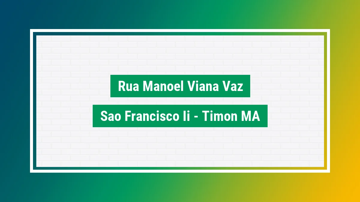 Imagem ilustrativa do endereço Rua Manoel Viana Vaz no bairro São Francisco II em Timon MA