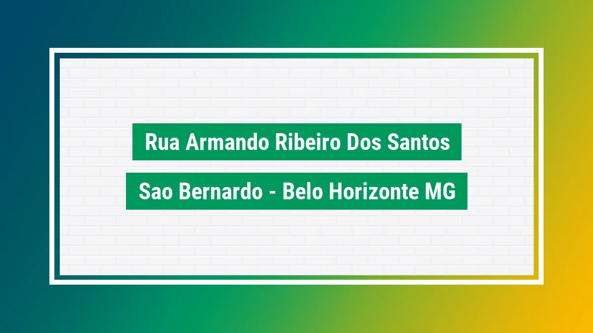 Imagem ilustrativa do endereço Rua Armando Ribeiro dos Santos no bairro São Bernardo em Belo Horizonte MG