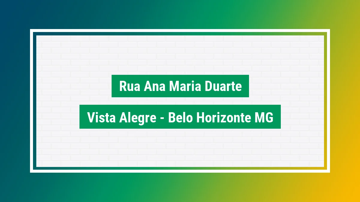 Imagem ilustrativa do endereço Rua Ana Maria Duarte no bairro Vista Alegre em Belo Horizonte MG