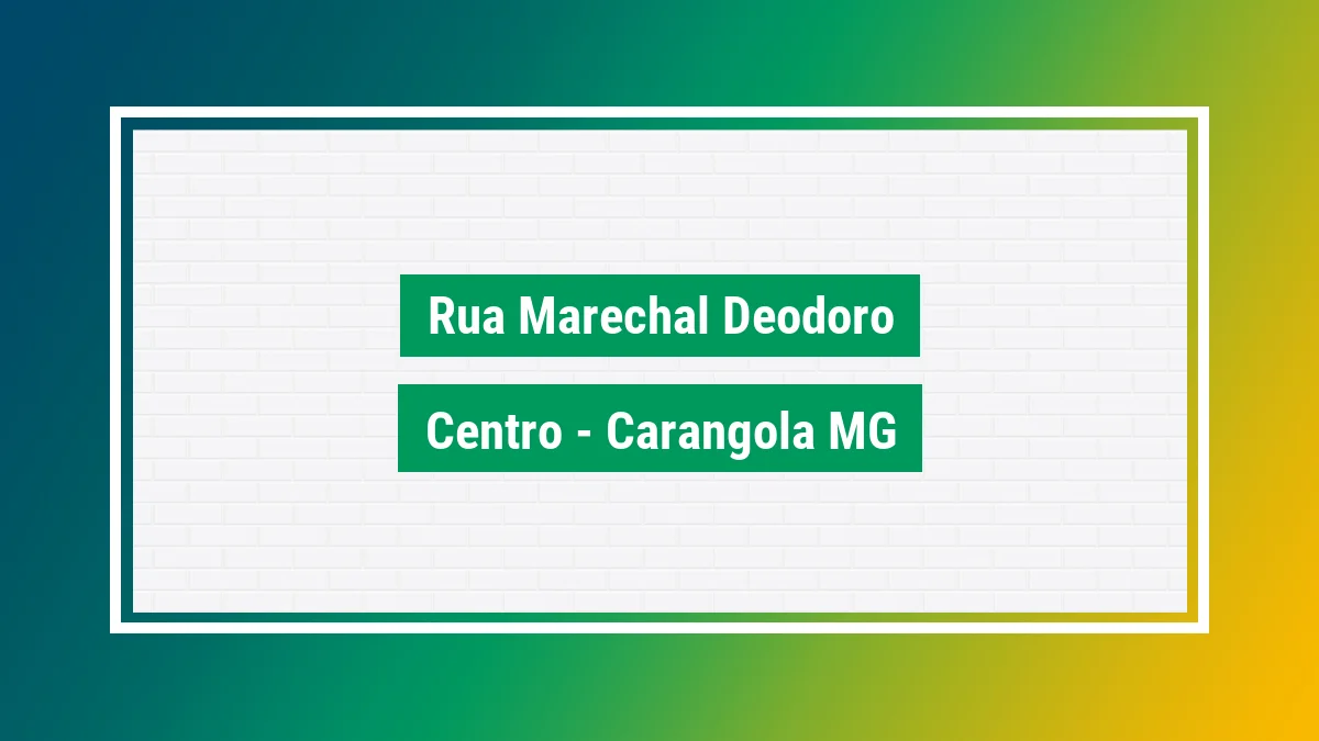 Imagem ilustrativa do endereço Rua Marechal Deodoro no bairro Centro em Carangola MG