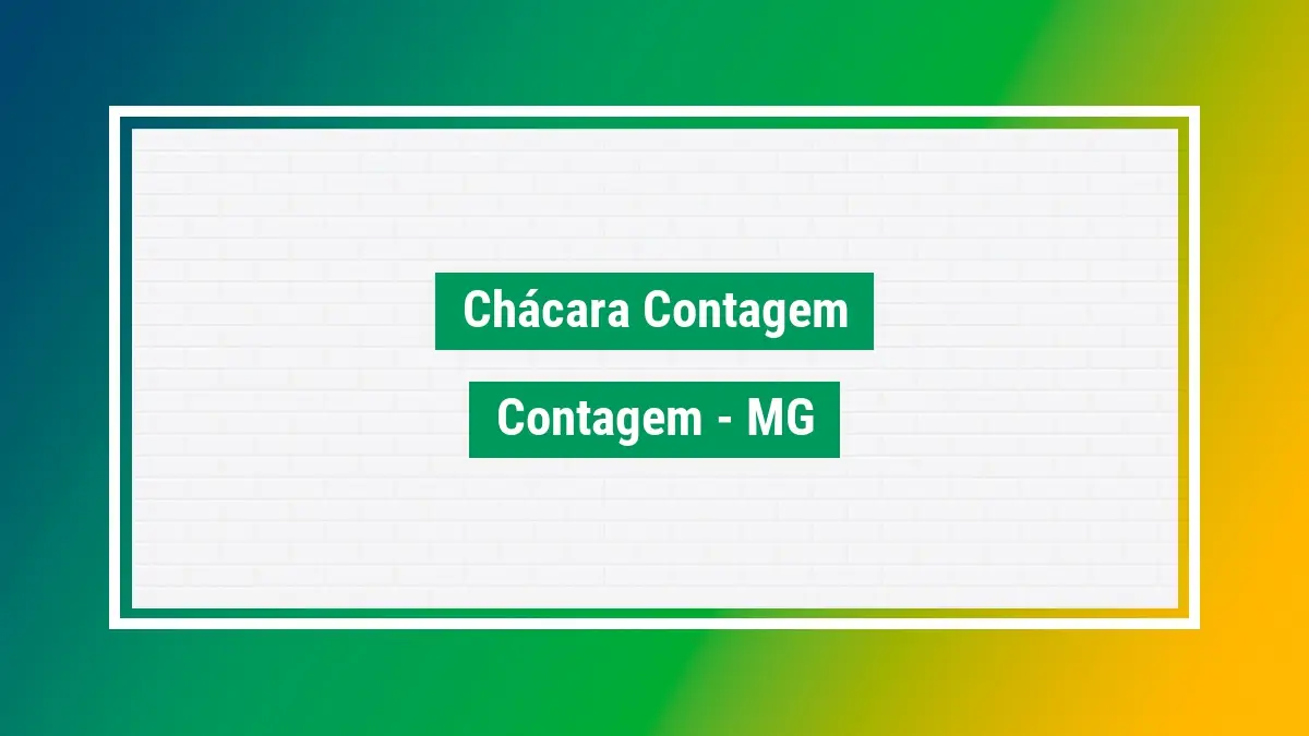 Chácara contagem Cep Chácara contagem contagem MG