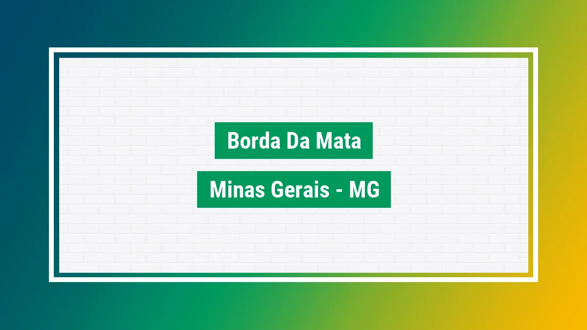 Imagem ilustrativa da cidade Borda da Mata MG