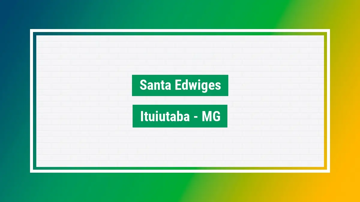 Santa edwiges Cep ruas Santa edwiges ituiutaba MG