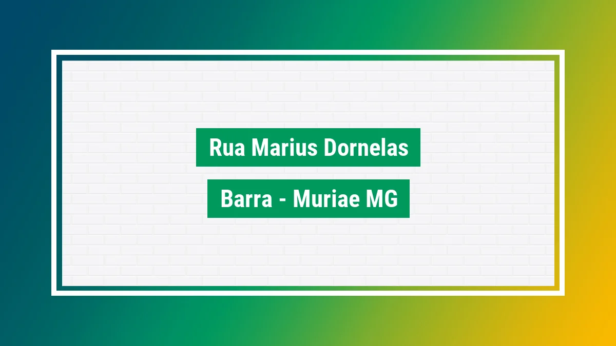 Imagem ilustrativa do endereço Rua Marius Dornelas no bairro Barra em Muriaé MG