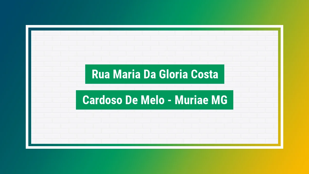 Imagem ilustrativa do endereço Rua Maria da Gloria Costa no bairro Cardoso de Melo em Muriaé MG