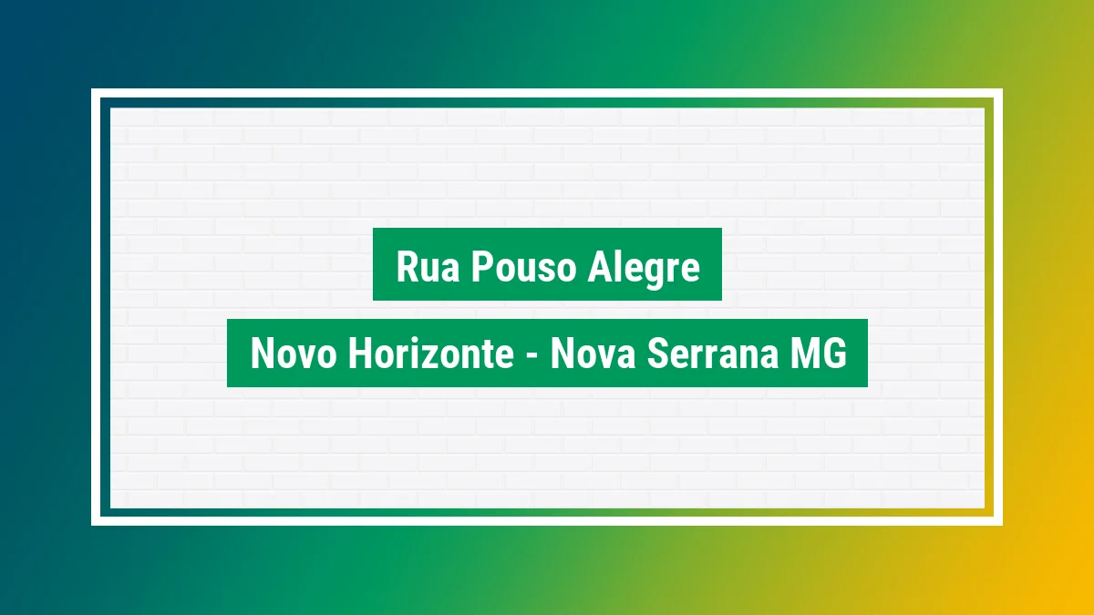 Imagem ilustrativa do endereço Rua Pouso Alegre no bairro Novo Horizonte em Nova Serrana MG