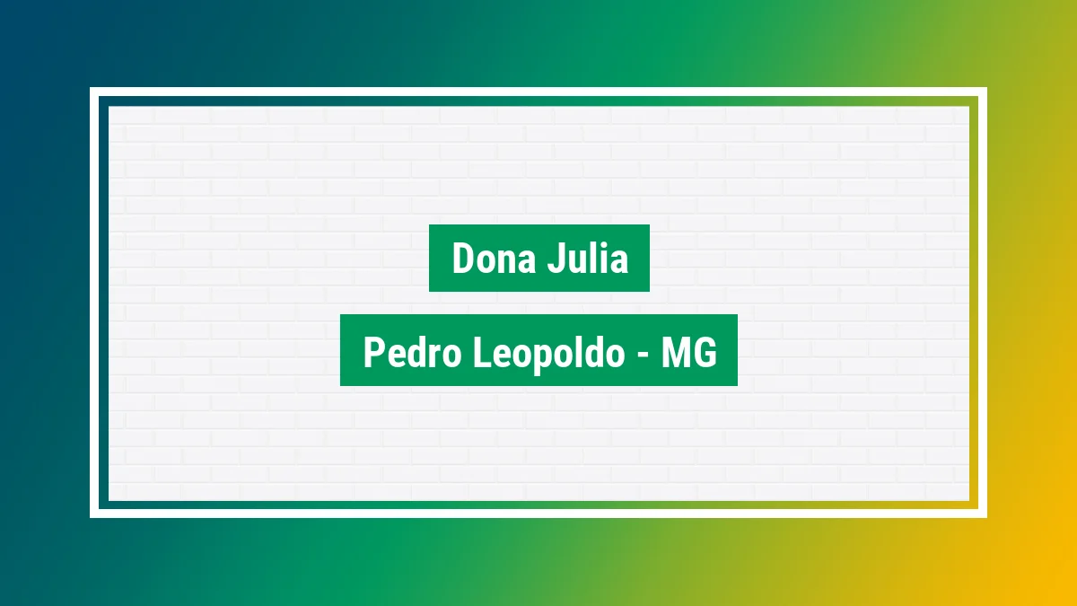 Imagem ilustrativa do bairro Dona Júlia em Pedro Leopoldo MG