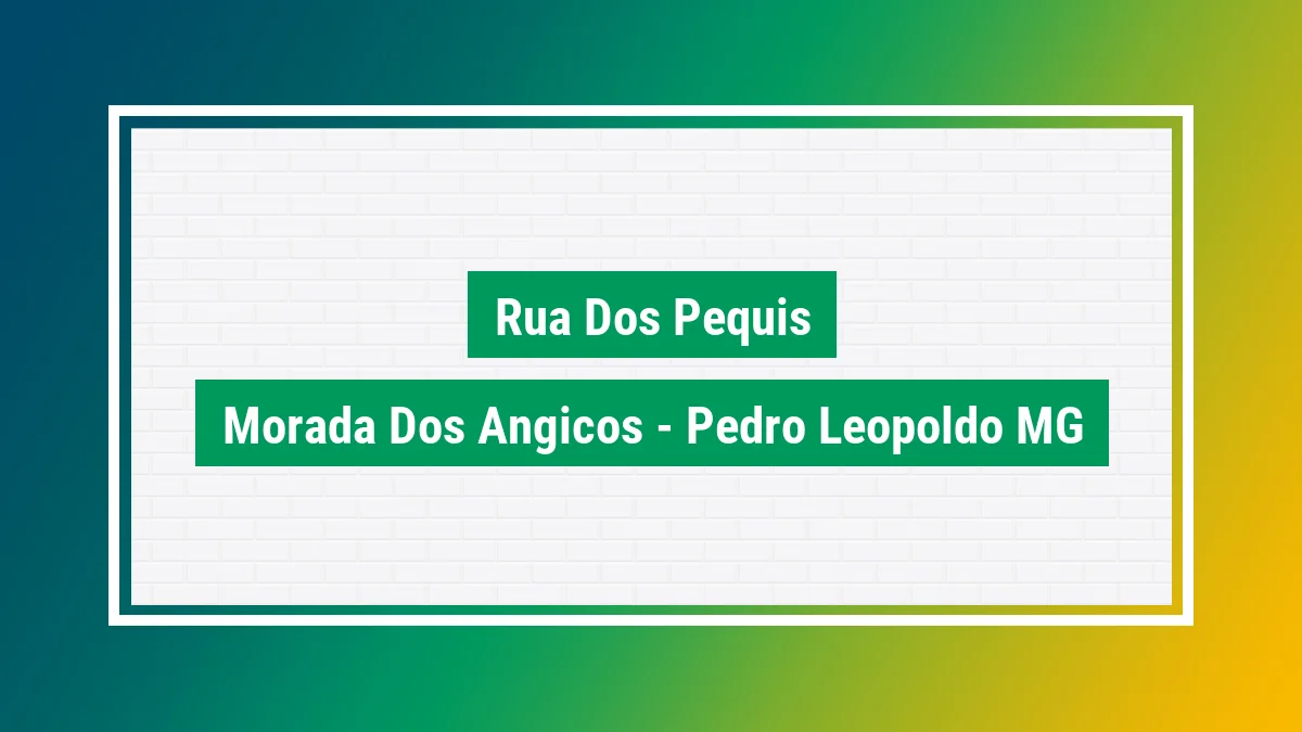 Imagem ilustrativa do endereço Rua dos Pequis no bairro Morada dos Angicos em Pedro Leopoldo MG